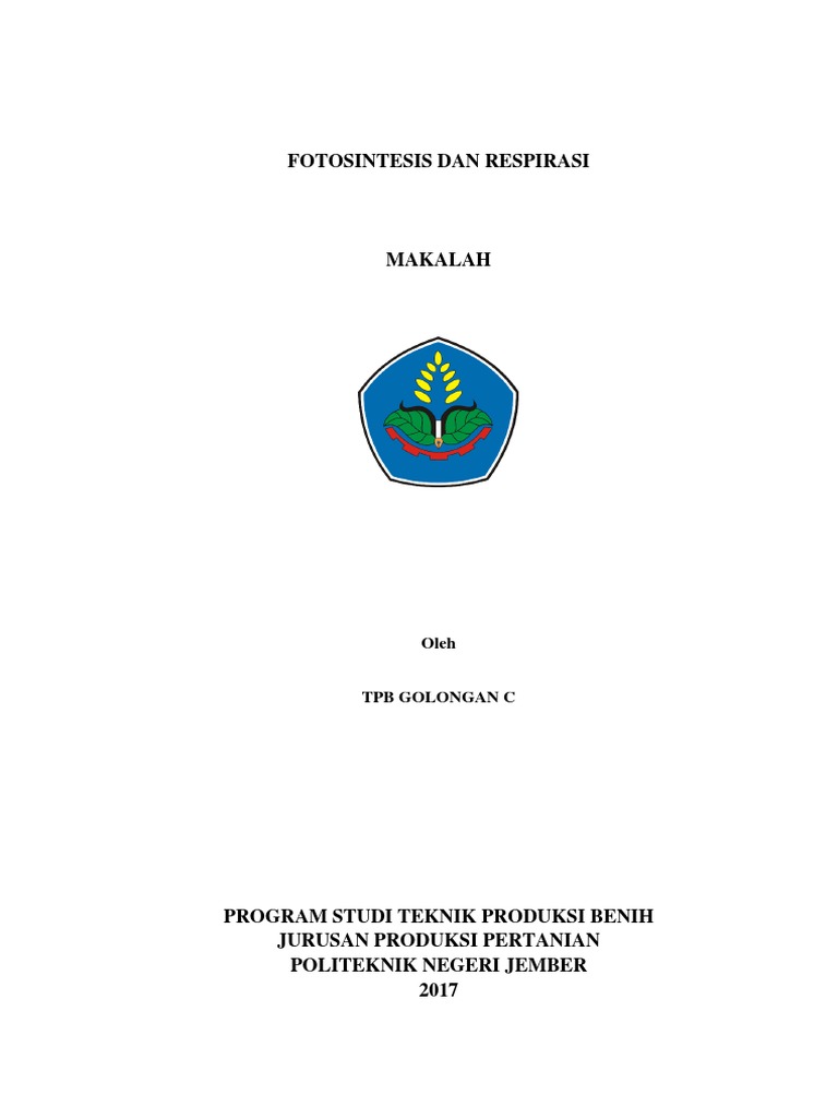 Makalah Fotosintesis Dan Respirasi Contoh Makalah