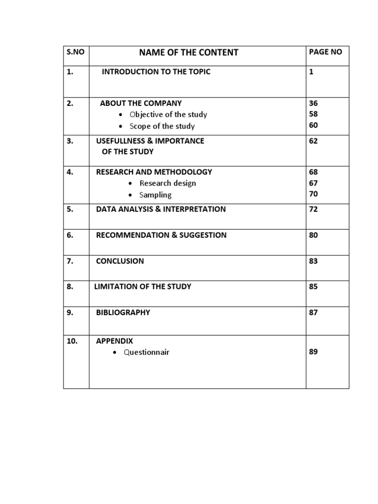 Table of Content | PDF