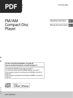 Fm/Am Compact Disc Player: Operating Instructions Manual de Instrucciones