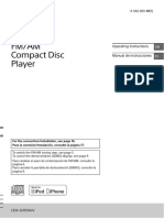 Fm/Am Compact Disc Player: Operating Instructions Manual de Instrucciones