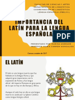 Importancia Del Latín para La Lengua Española