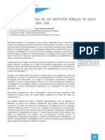 Producción Científica de Los Institutos Públicos de Salud Durante El Periodo 2014 - 2015