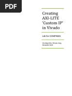 Creating Axi-Lite Custom IP' in Vivado: Lab For COMP4601