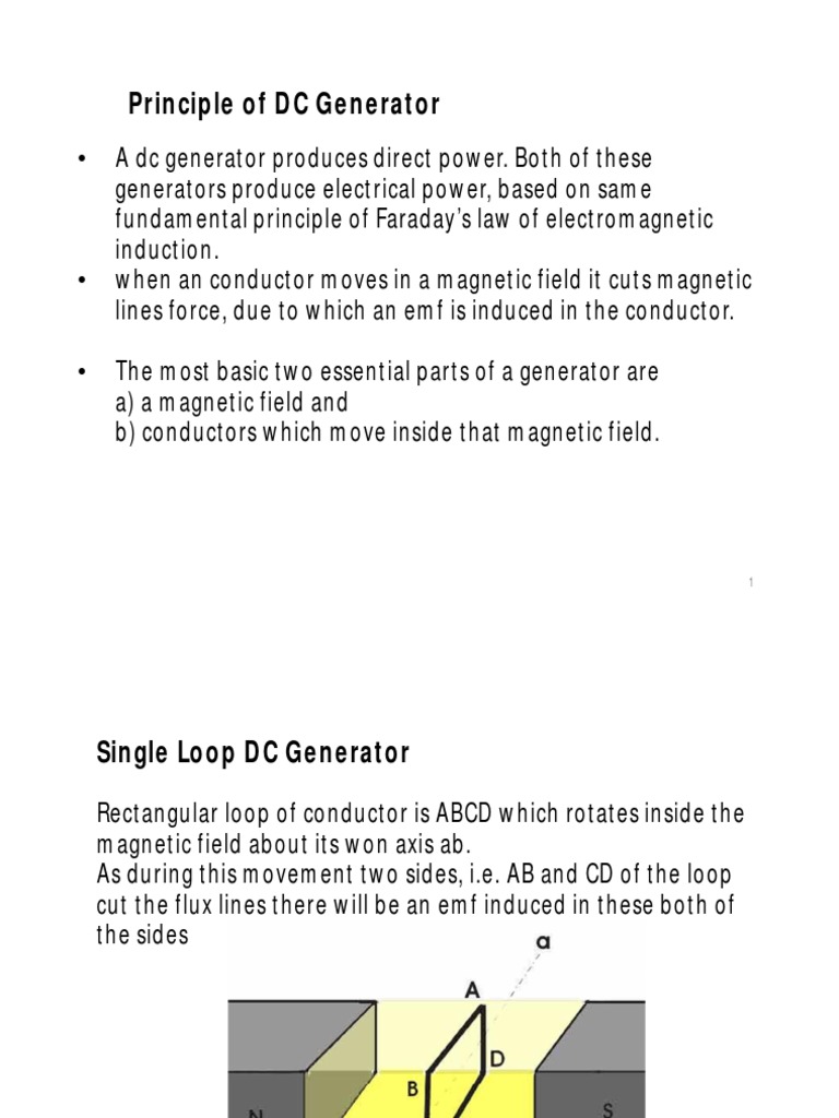 Understanding DC Generator Principles | PDF | Electric Motor | Magnetic ...
