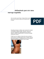 ExercÍcios abdominais para ter uma barriga sequinha