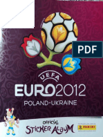 Álbum de cromos. Fútbol -Eurocopa 2012. Polonia-Ucrania (Edita Panini.2012) Completo