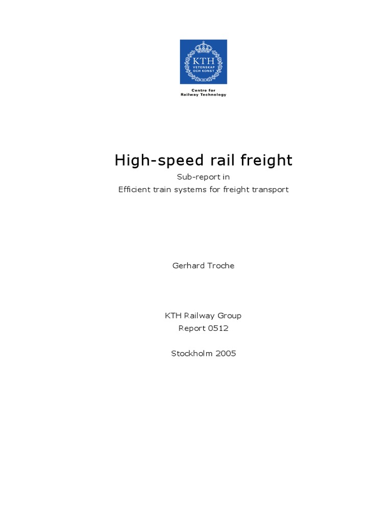 High-Speed Rail Freight Report | PDF | Train | High Speed Rail