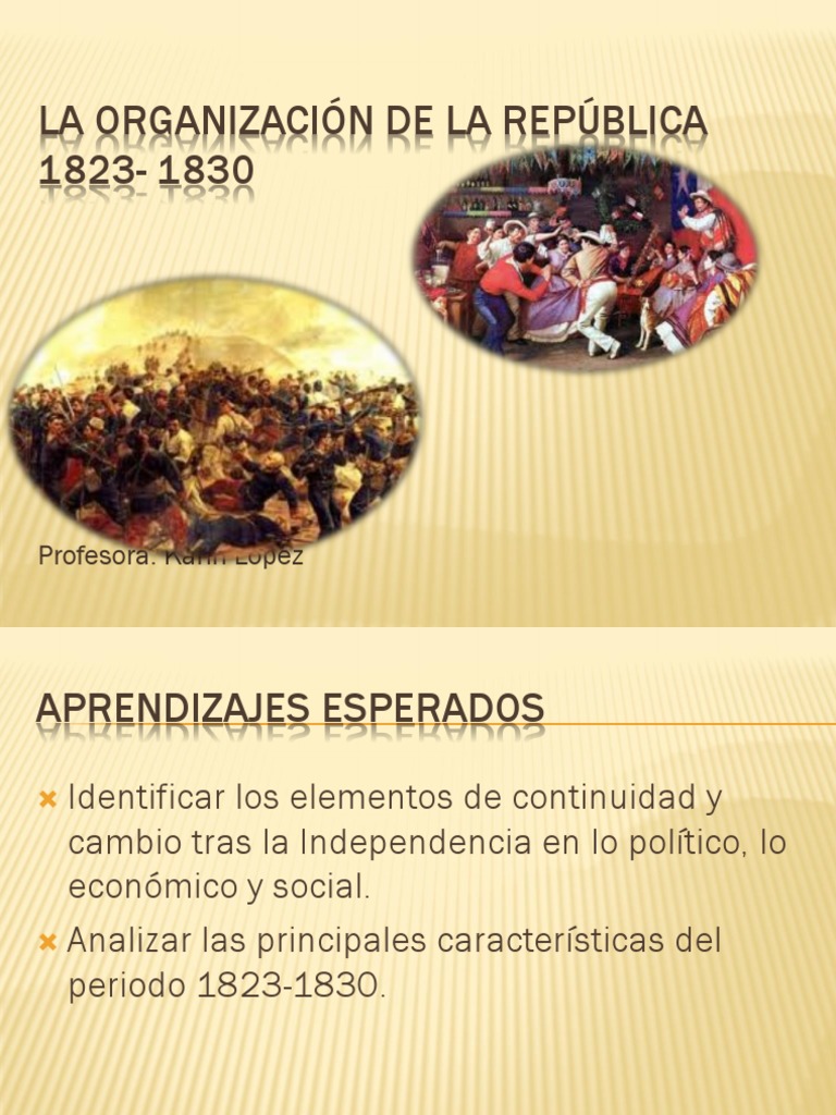 Organización de la República en Chile 1823-1830 | PDF | República | Chile