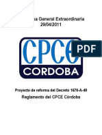 Reglamento CPCE Córdoba