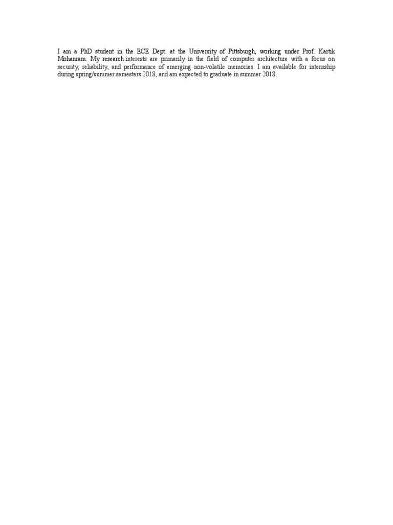 PhD Student in Computer Architecture | PDF | Art | Computers