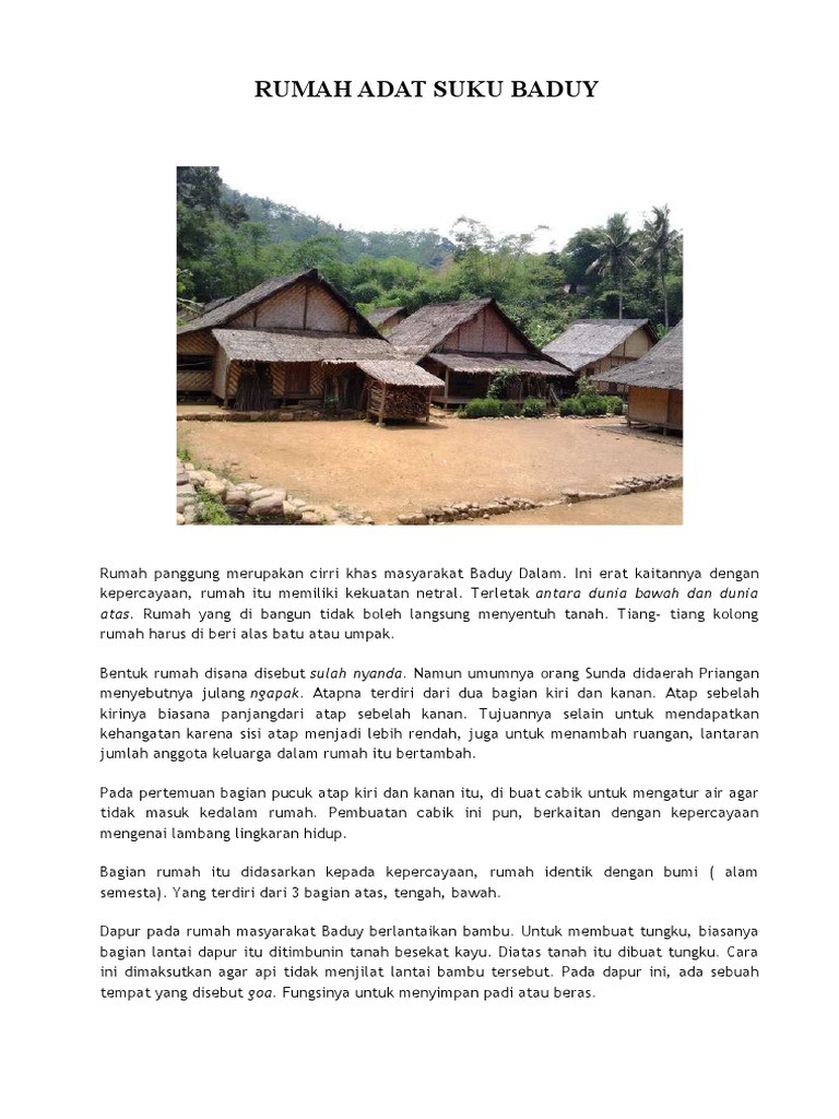68 Gambar Rumah Adat Baduy HD Terbaik