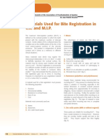 Materials Used For Bite Registration in CR and MIP