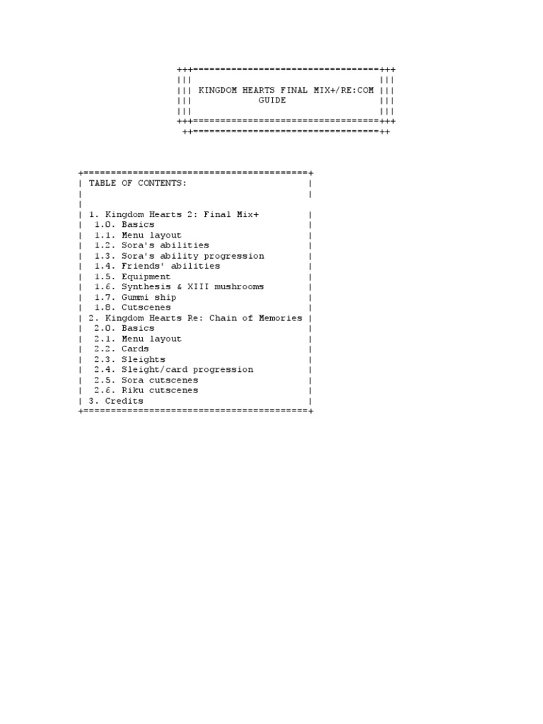 Kingdom Hearts 2 Final Mix Guide Leisure
