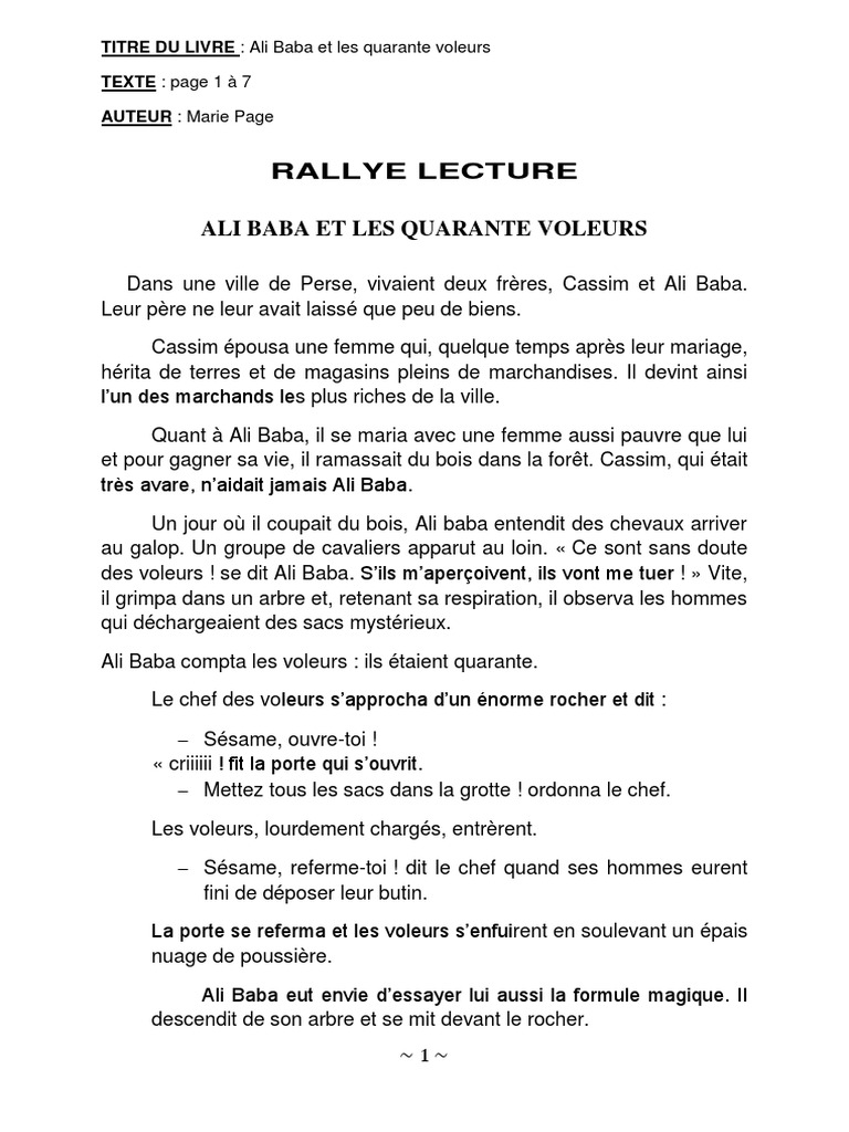 Ali Baba Et Les Quarantes Voleurs ali baba et les quarantes voleurs