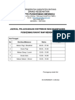 Jadwal Makanan Pasien Puskesmas Mensiku