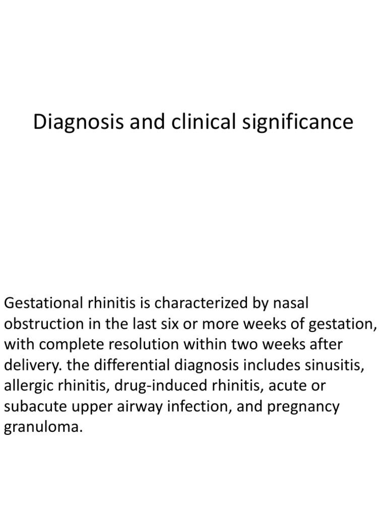Rhinitis And Pregnancy Pdf Pregnancy Allergy