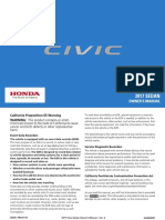 2017 Civic Sedan Owners Manual