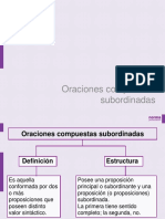 Oraciones Compuestas Subordinadas