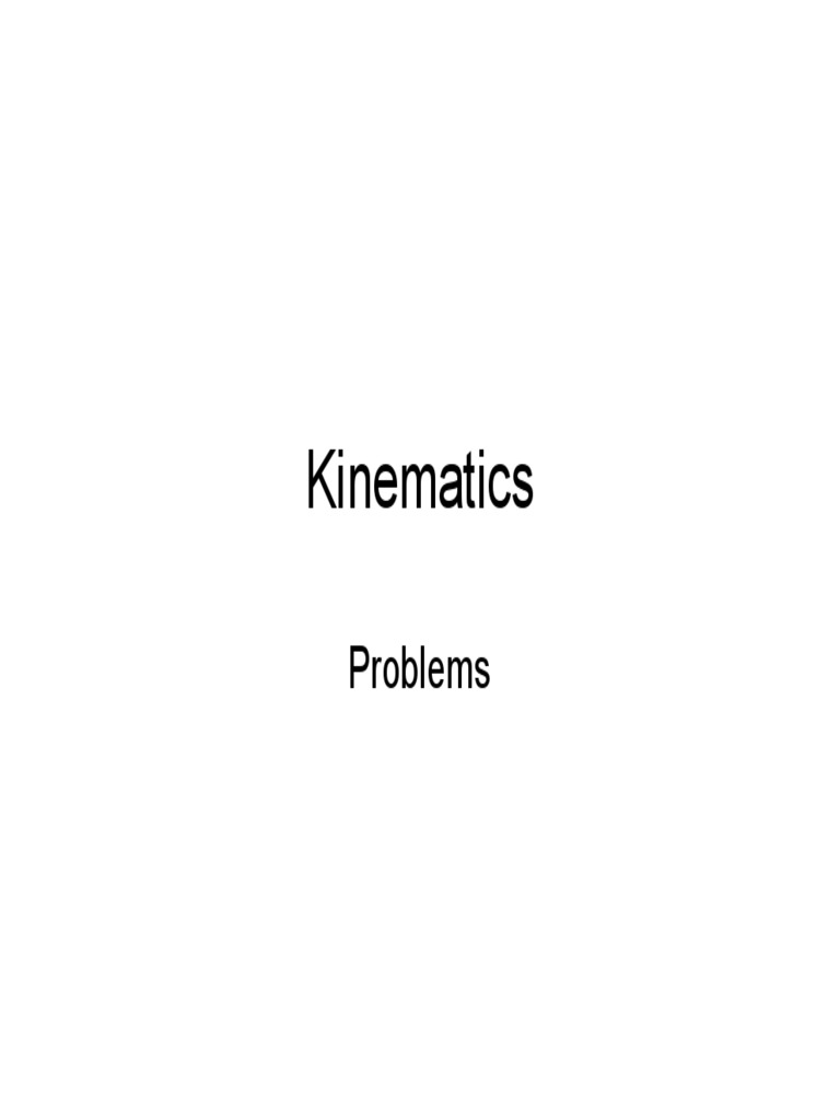 Kinematics Questions | PDF | Science & Mathematics