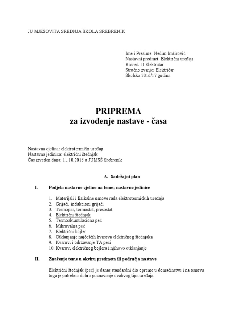 Pripremna Nastava Pdf
