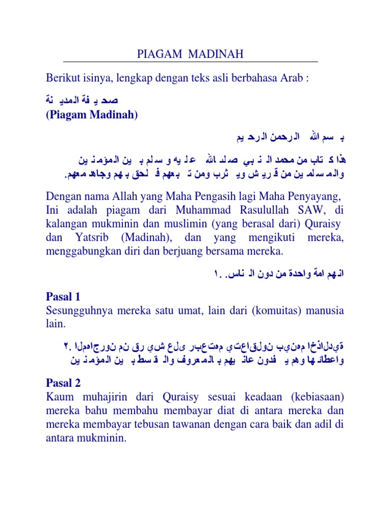 Piagam Madinah