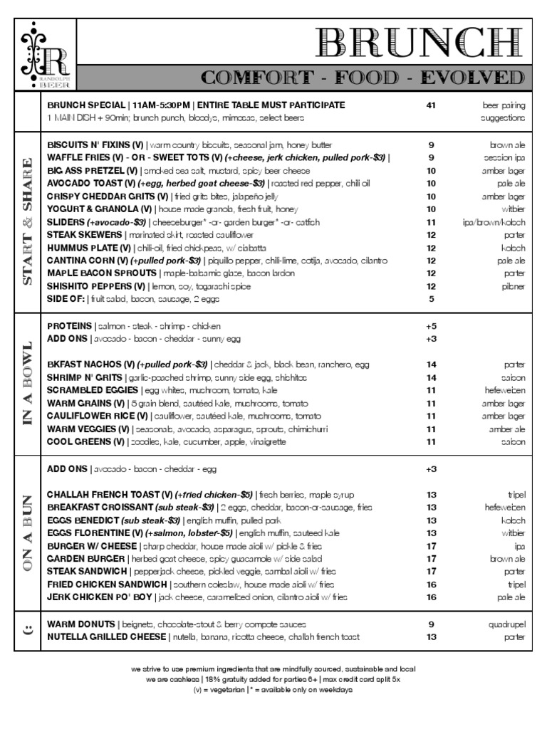 Dumbo Brunch PDF PDF Hamburgers Bacon