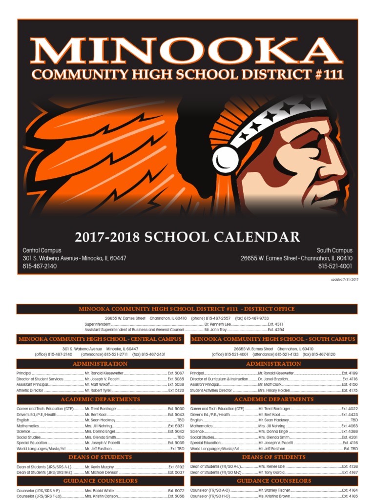 2017 2018calendar PDF Academic Term Schools