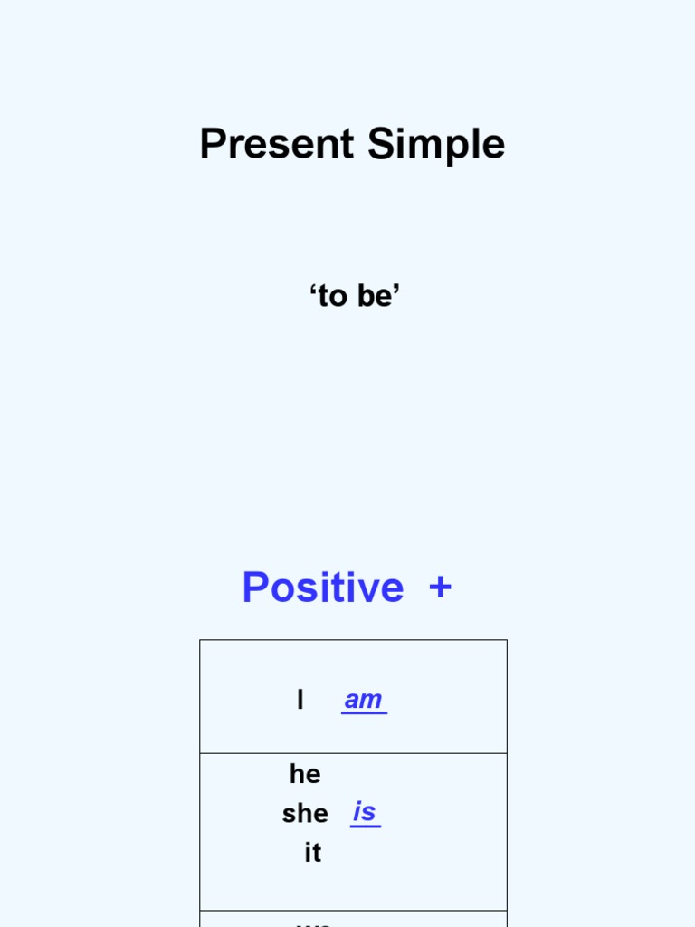 Present Simple 'To Be' Exercises | PDF | Self-Improvement