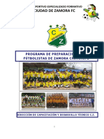 05. Programa de Enseñanza Anual Escuela de Futbol Club Deportivo Especializado Formativo Ciudad de Zamora Fc
