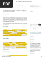 Applications of Enzymes in Industry and Medicine