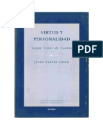 Garcia Lopez Jesus - Virtud Y Personalidad Segun Tomas de Aquino, Comentado PDF