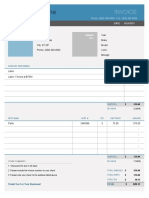 Auto Repair Invoice