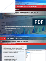 Formatação de Folhas de Cálculo no Excel