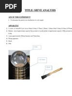 Sieve Analysis Lab