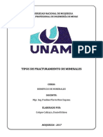 Tipos de Fracturamiento de Minerales