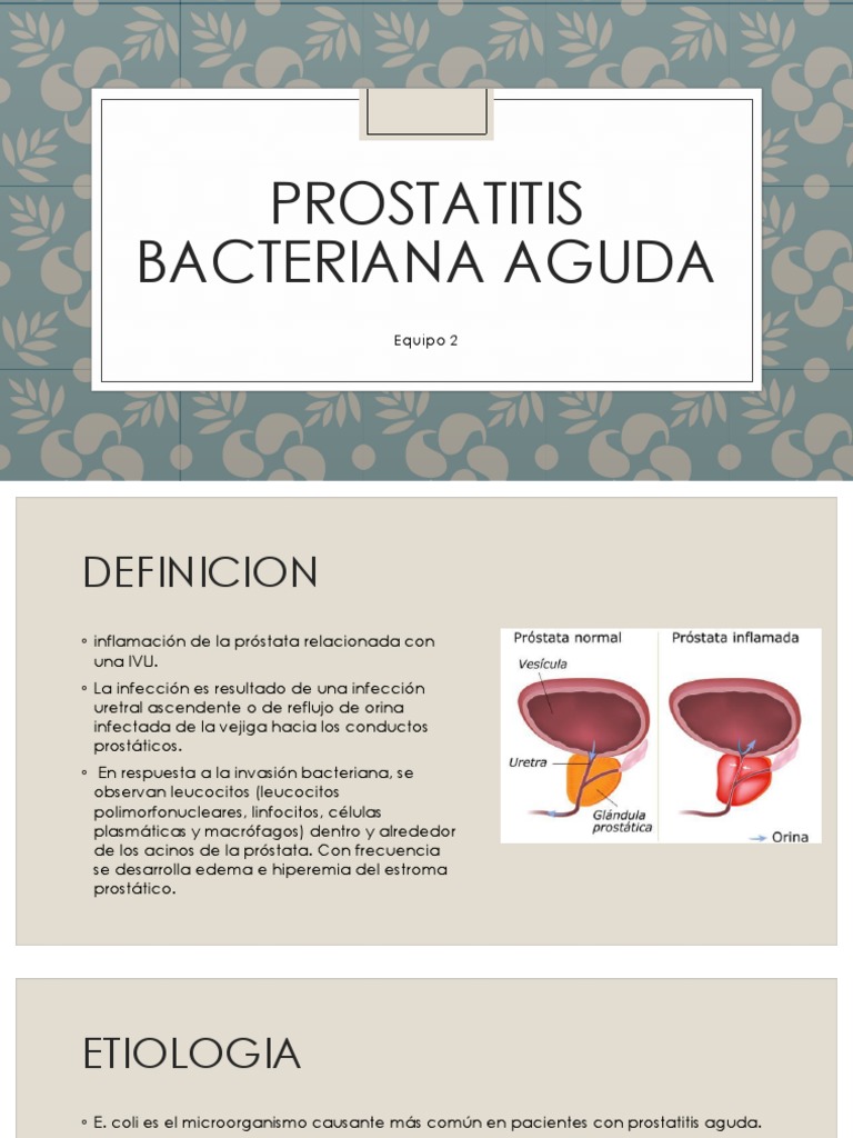 prostatitis aguda que es