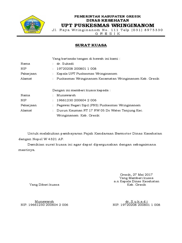 Surat Kuasa Pdf