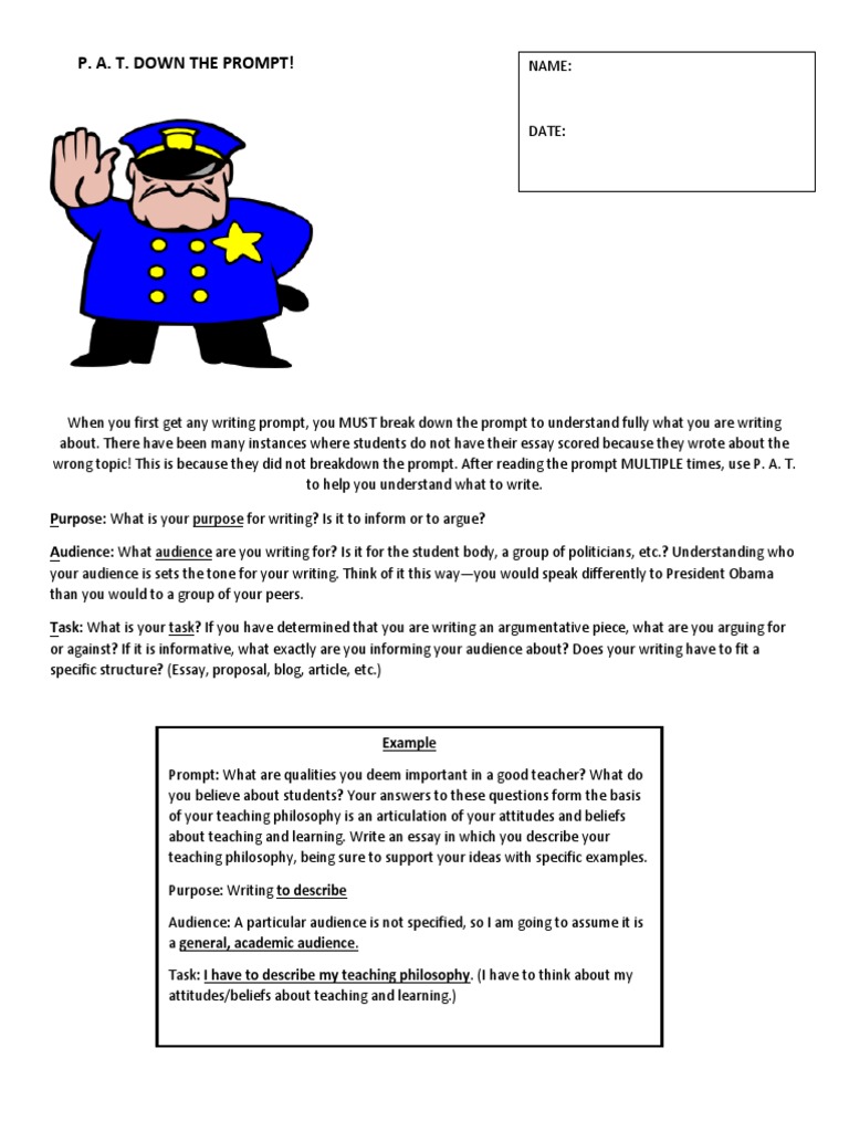 Analyzing Writing Prompts with P.A.T. | PDF | Essays | Educational ...