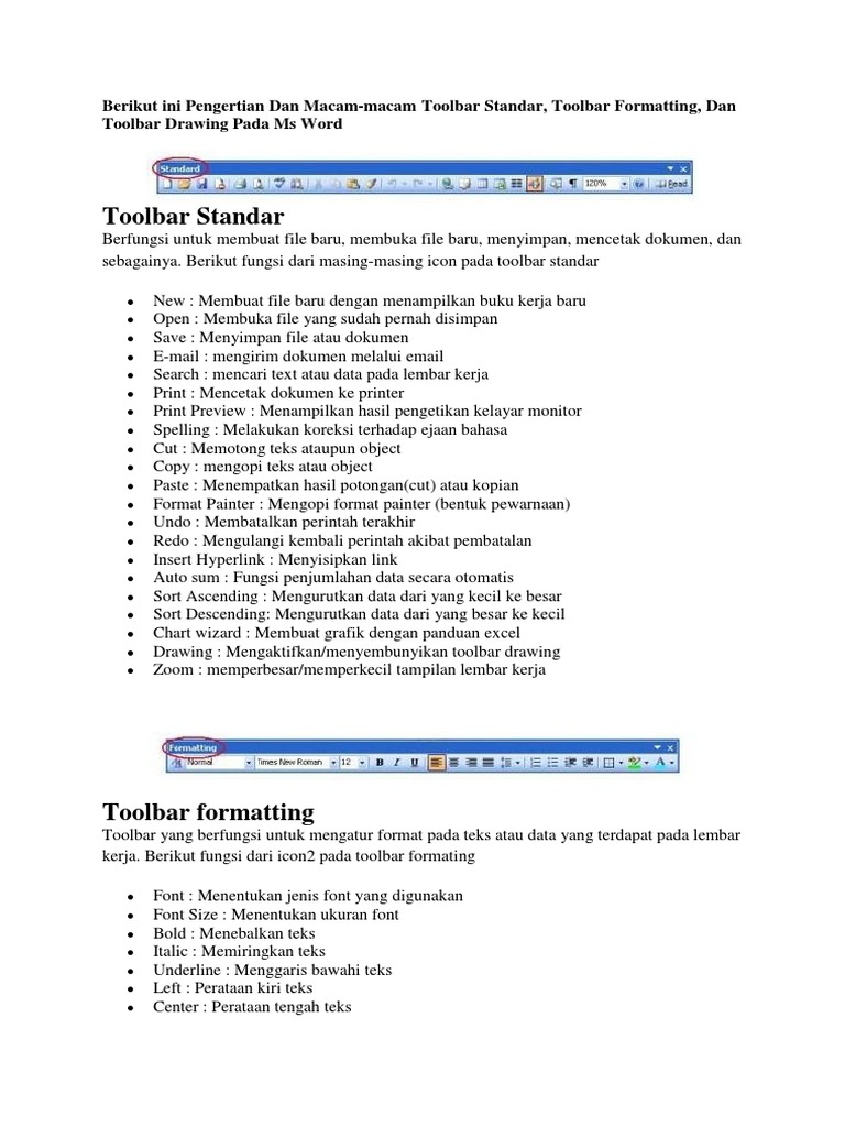 ToolBar Word PDF