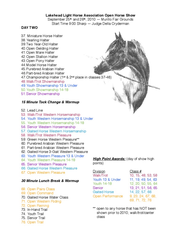 LLHA Sept Show Day 2 | PDF