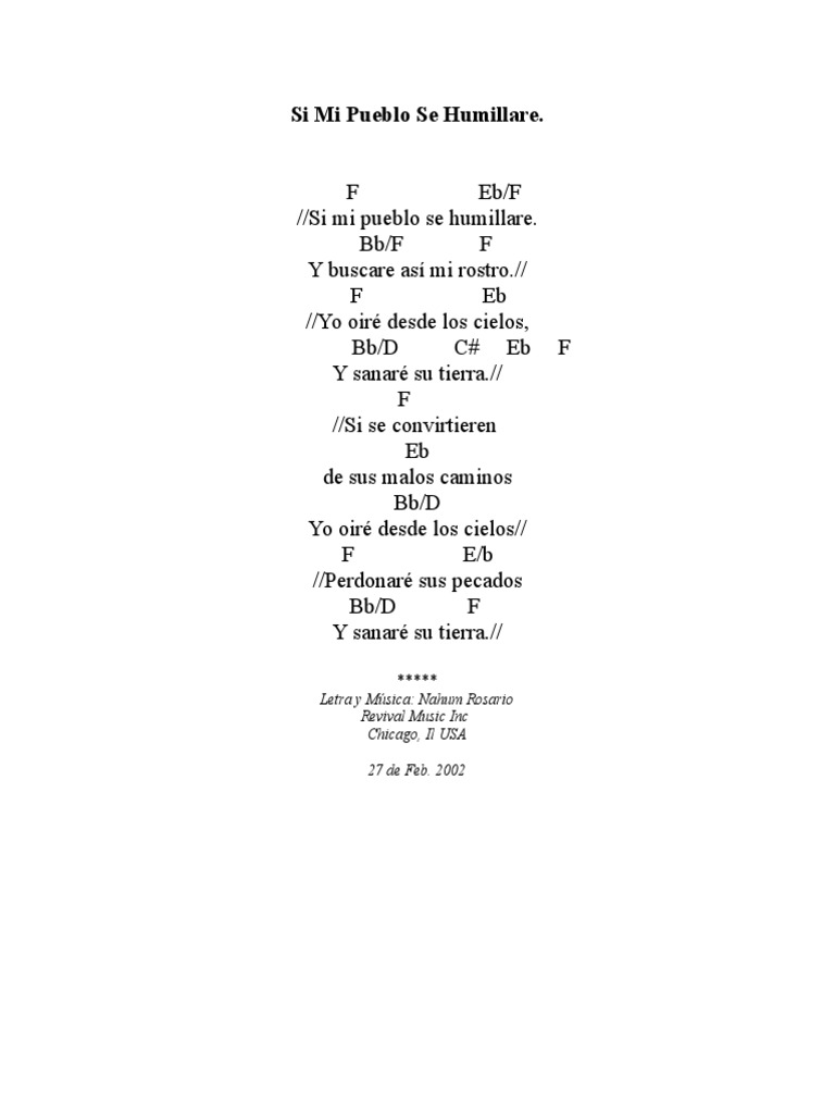 Si Mi Pueblo Se Humillare