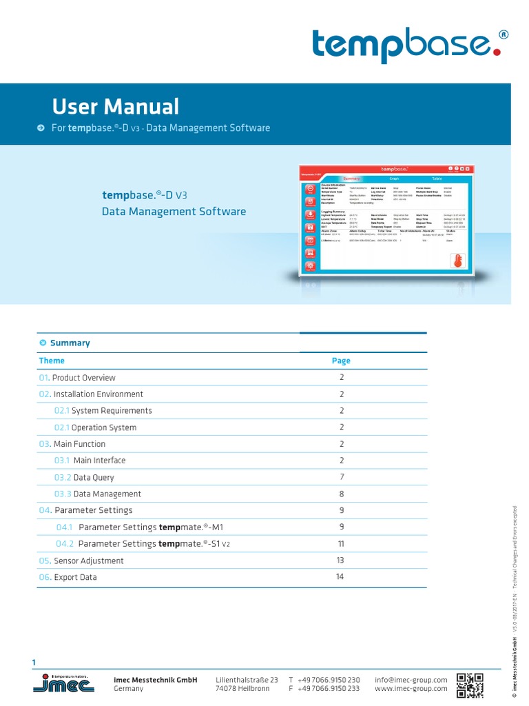Tempbase D Manual V5.1 EN PDF | PDF | 64 Bit Computing | Windows 7