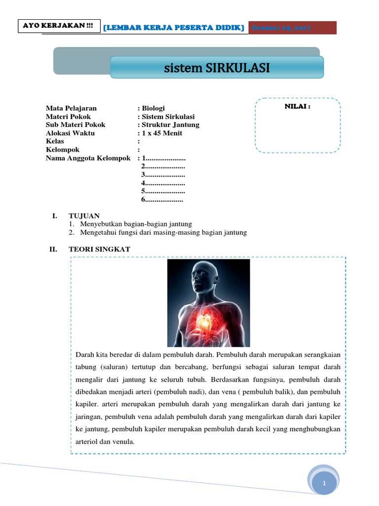 Lkpd Organ Peredaran Darah