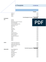 Zero Based Budget Template - 0