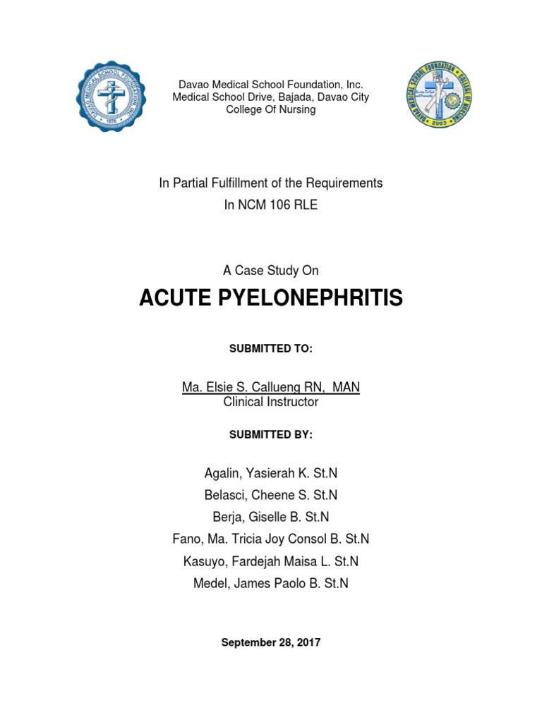 Acute pyelonephritis case study picture