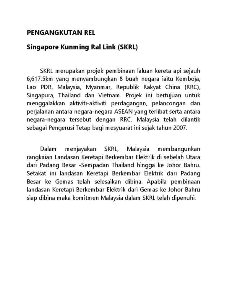 Pengangkutan Rel | PDF