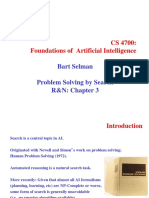 CS 4700: Foundations of Artificial Intelligence: Bart Selman Problem Solving by Search R&N: Chapter 3