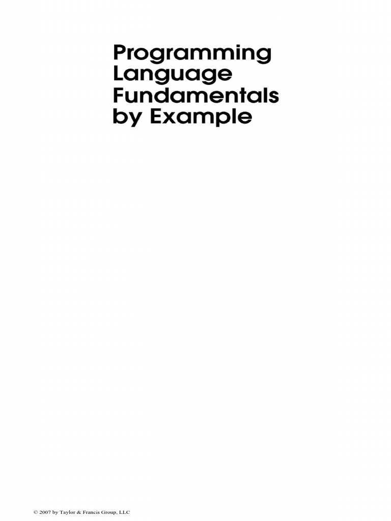 (D.E. Stevenson) Programming Language Fundamentals PDF | PDF ...
