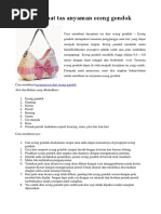 Download KERAJINAN TANGAN Cara Membuat Tas Anyaman Eceng Gondok by tengkuasyidah SN362753503 doc pdf