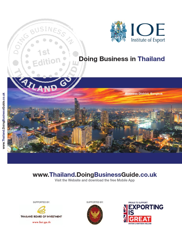 Thailand Guide For Business Pdf Thailand Association Of Southeast